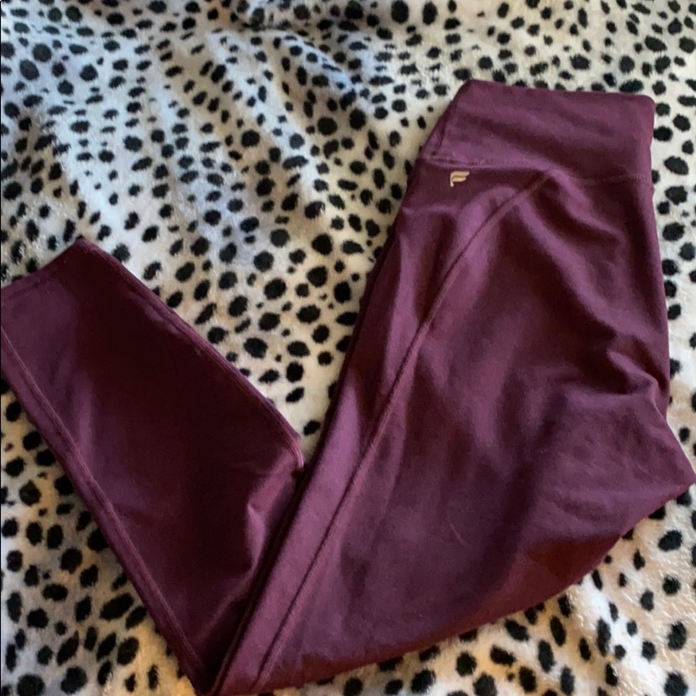 Fabletics Maroon leggings High waisted